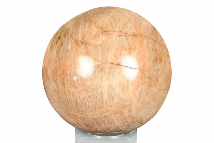 Polished Peach Moonstone Sphere - Madagascar #246002